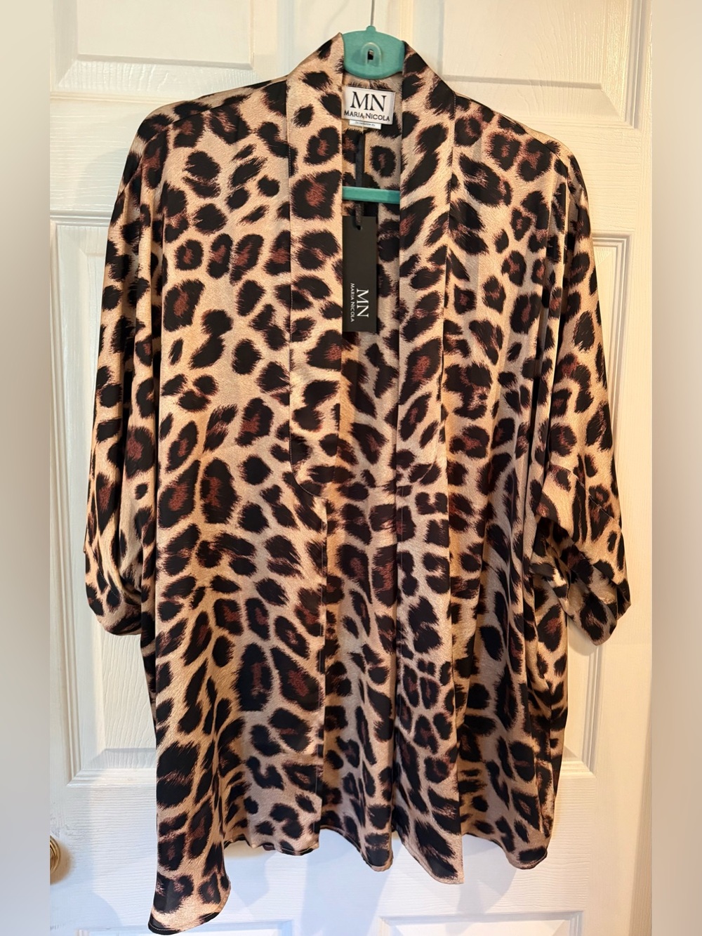 Maria Nicola Leopard Print Open kimono